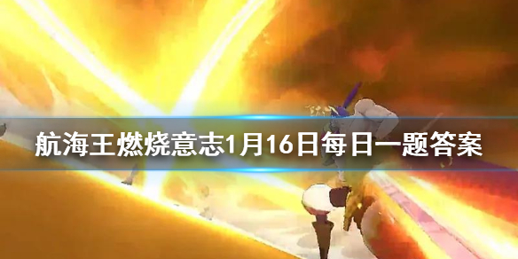 航海王燃烧意志1月16日每日一题答案